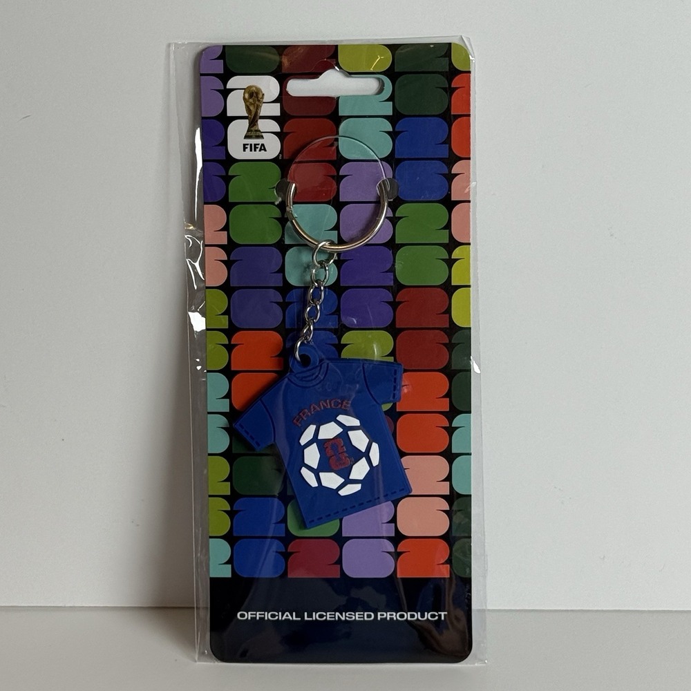 2026 FIFA World Cup Team France Jersey Keychain Soccer Football Futbol NEW